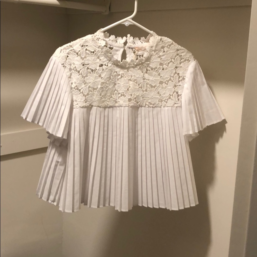 Zara crochet/pleated top